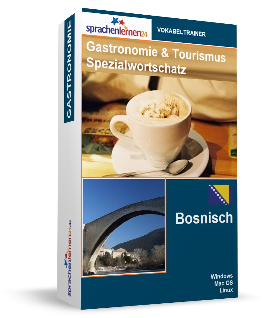 Bosnisch Gastronomie und Tourismus Spezialwortschatz Vokabeltrainer
