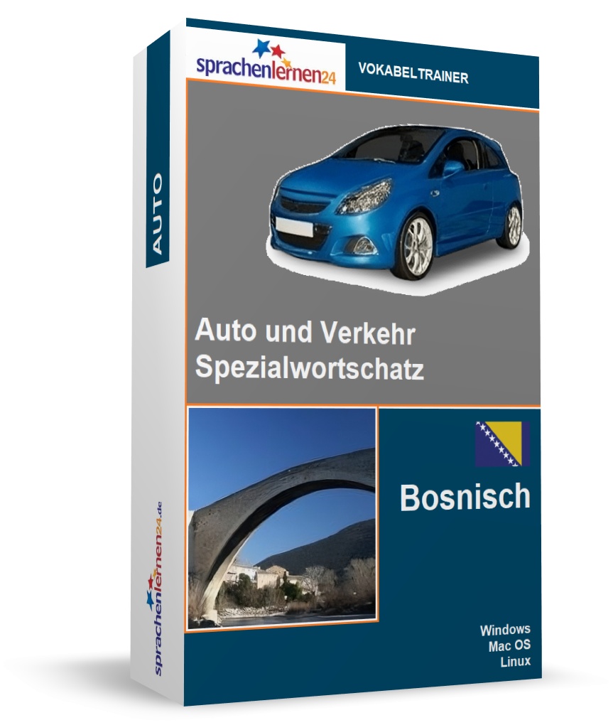 Bosnisch Auto und Verkehr Spezialwortschatz Vokabeltrainer