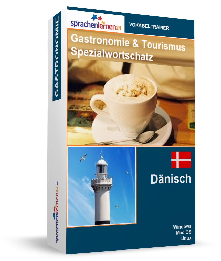 Dänisch Gastronomie und Tourismus Spezialwortschatz Vokabeltrainer