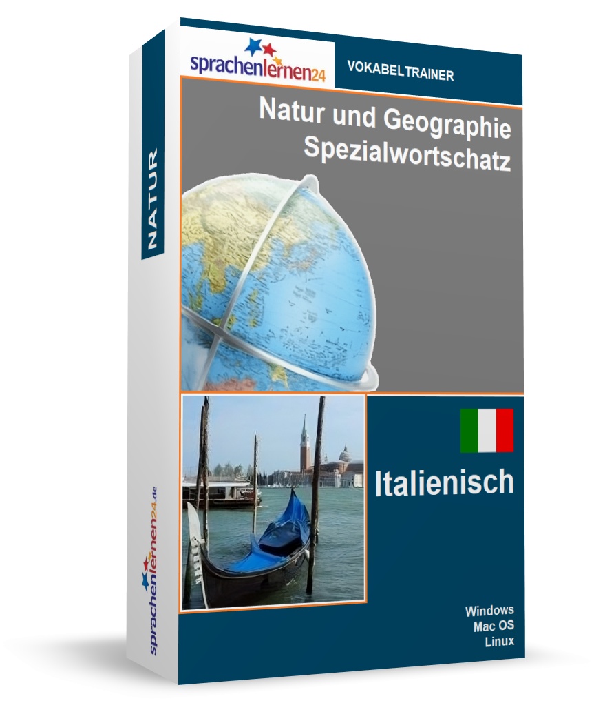Italienisch Natur und Geographie Spezialwortschatz Vokabeltrainer