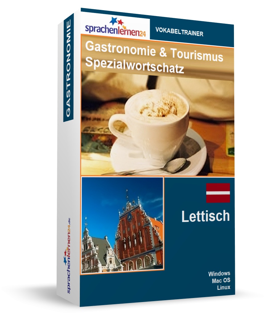 Lettisch Gastronomie und Tourismus Spezialwortschatz Vokabeltrainer