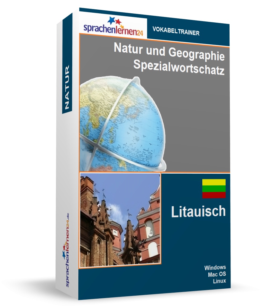 Litauisch Natur und Geographie Spezialwortschatz Vokabeltrainer