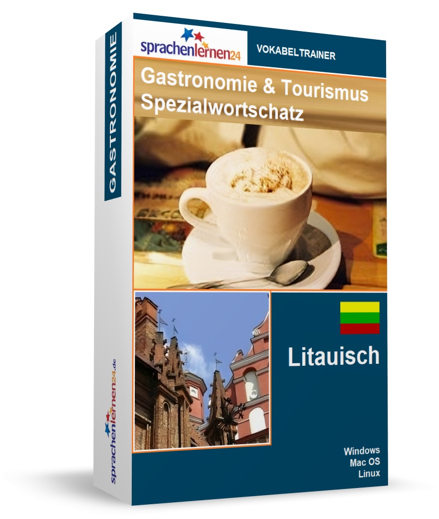 Litauisch Gastronomie und Tourismus Spezialwortschatz Vokabeltrainer