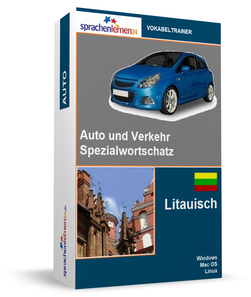 Litauisch Auto und Verkehr Spezialwortschatz Vokabeltrainer