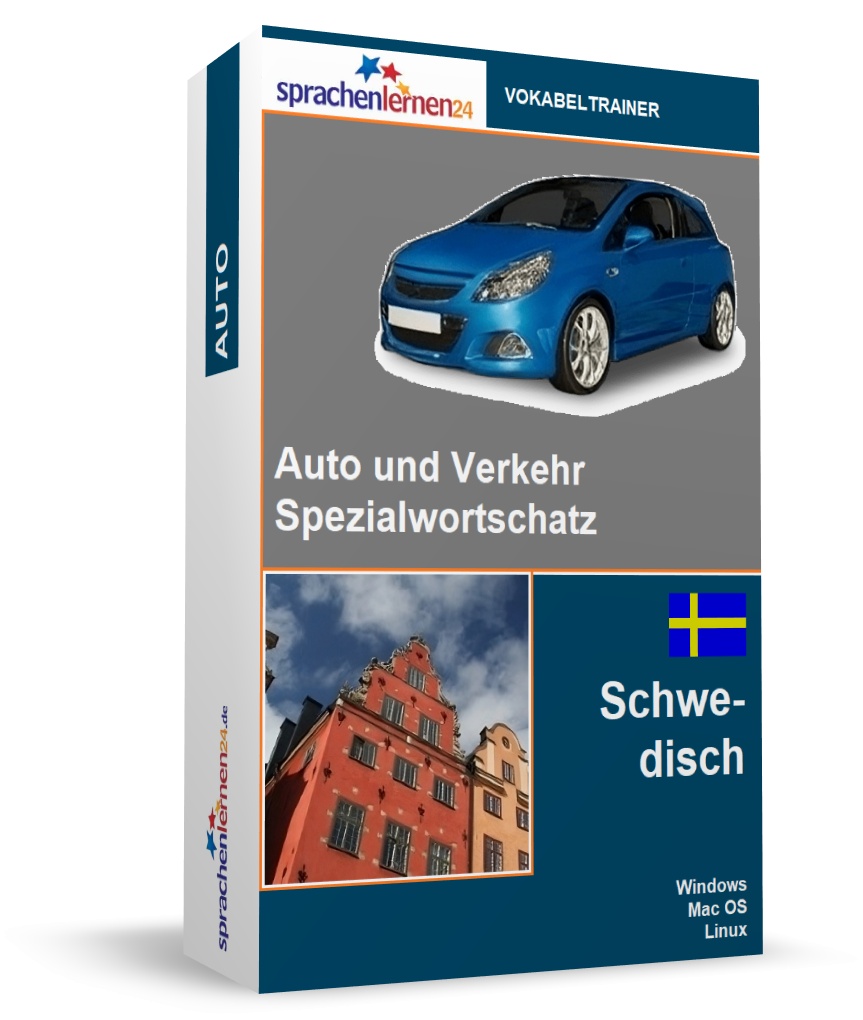 Schwedisch Auto und Verkehr Spezialwortschatz Vokabeltrainer