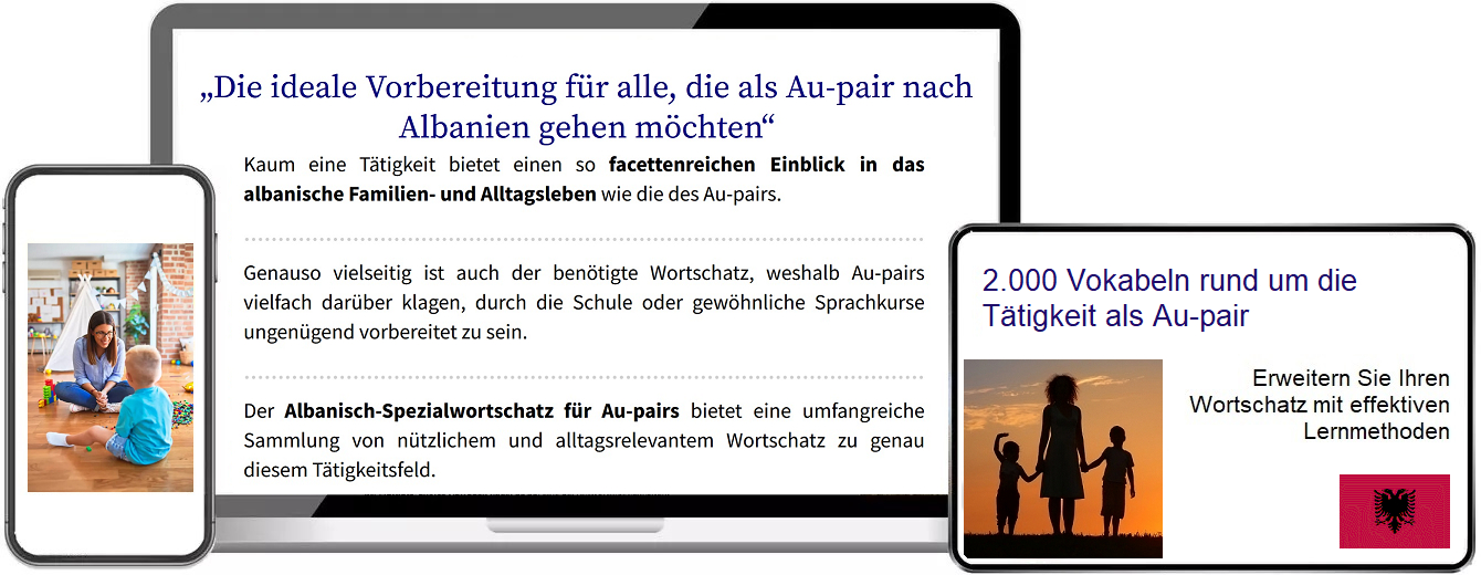 Albanisch Au-Pair Vokabeltrainer