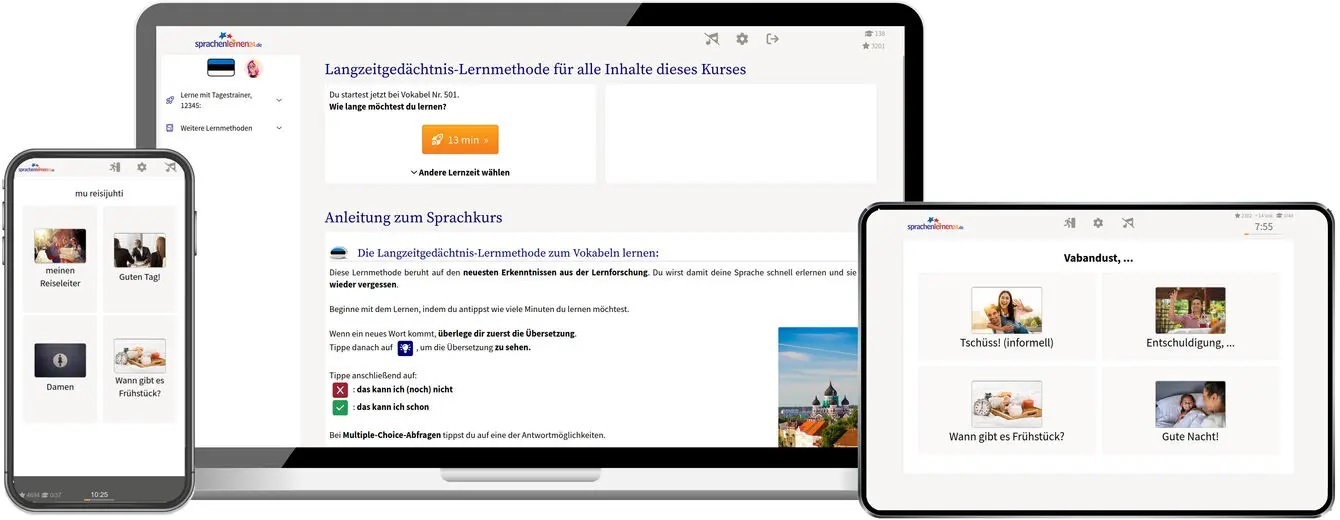 Estnisch Sprachkurs für den Urlaub