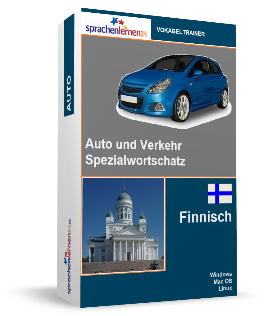 Finnisch Auto und Verkehr Spezialwortschatz Vokabeltrainer