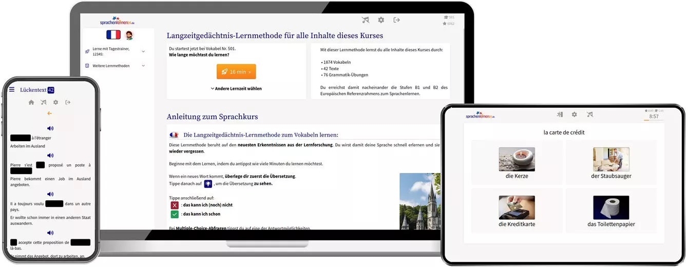 Französisch Sprachkurs für Fortgeschrittene