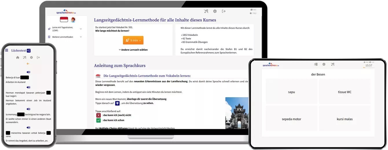 Indonesisch Sprachkurs für Fortgeschrittene