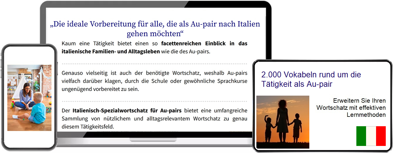 Italienisch Au-Pair Vokabeltrainer