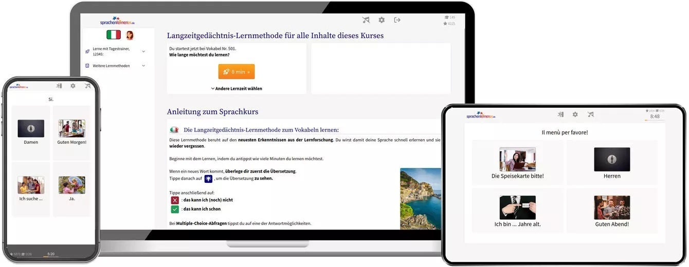 Italienisch Sprachkurs für den Urlaub