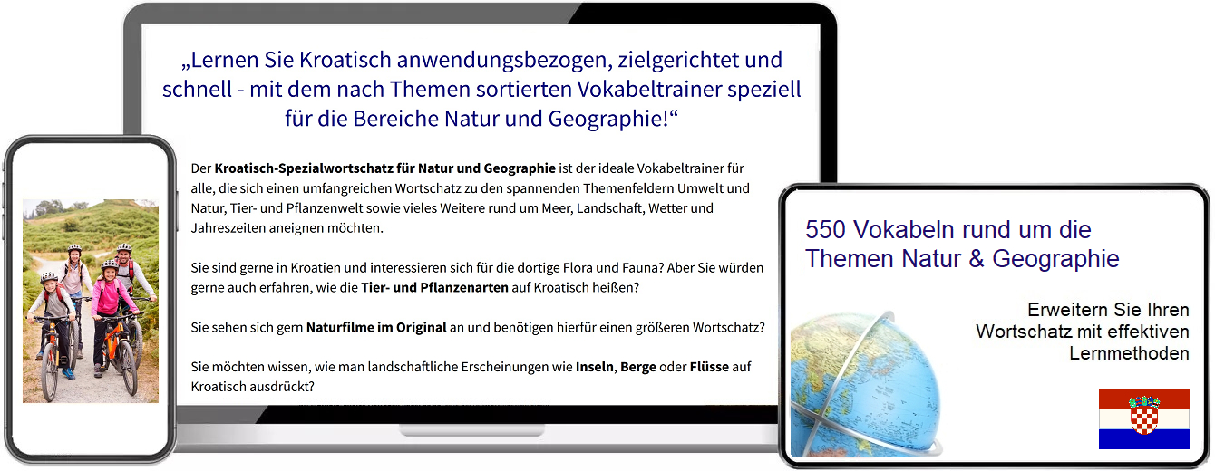 Kroatisch Natur Vokabeltrainer