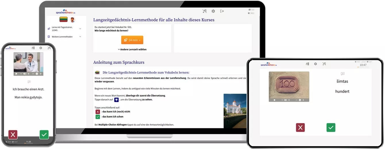 Litauisch Sprachkurs für den Urlaub