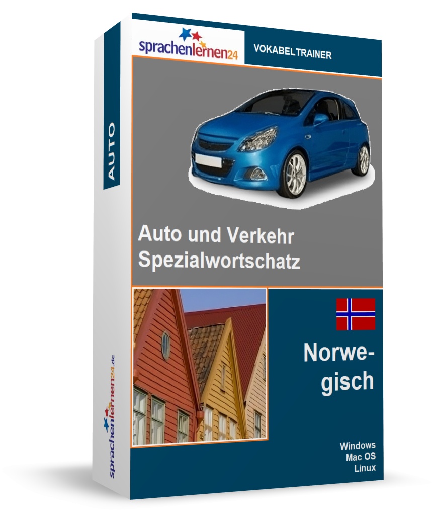 Norwegisch Auto und Verkehr Spezialwortschatz Vokabeltrainer