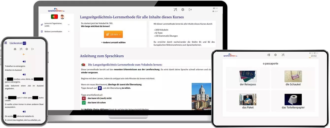 Portugiesisch Sprachkurs für Fortgeschrittene
