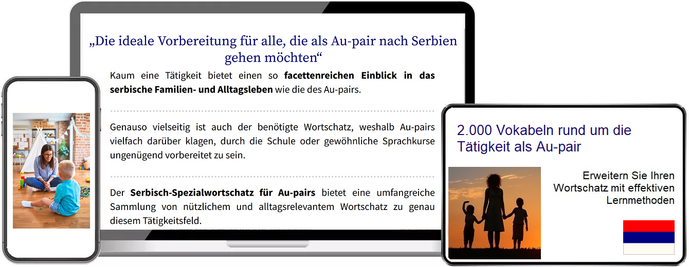 Serbisch Au-Pair Vokabeltrainer