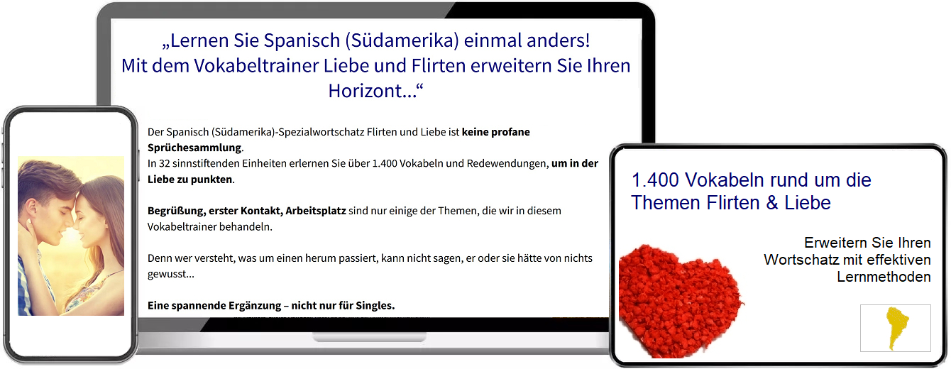 Spanisch (Südamerika) Flirten Vokabeltrainer