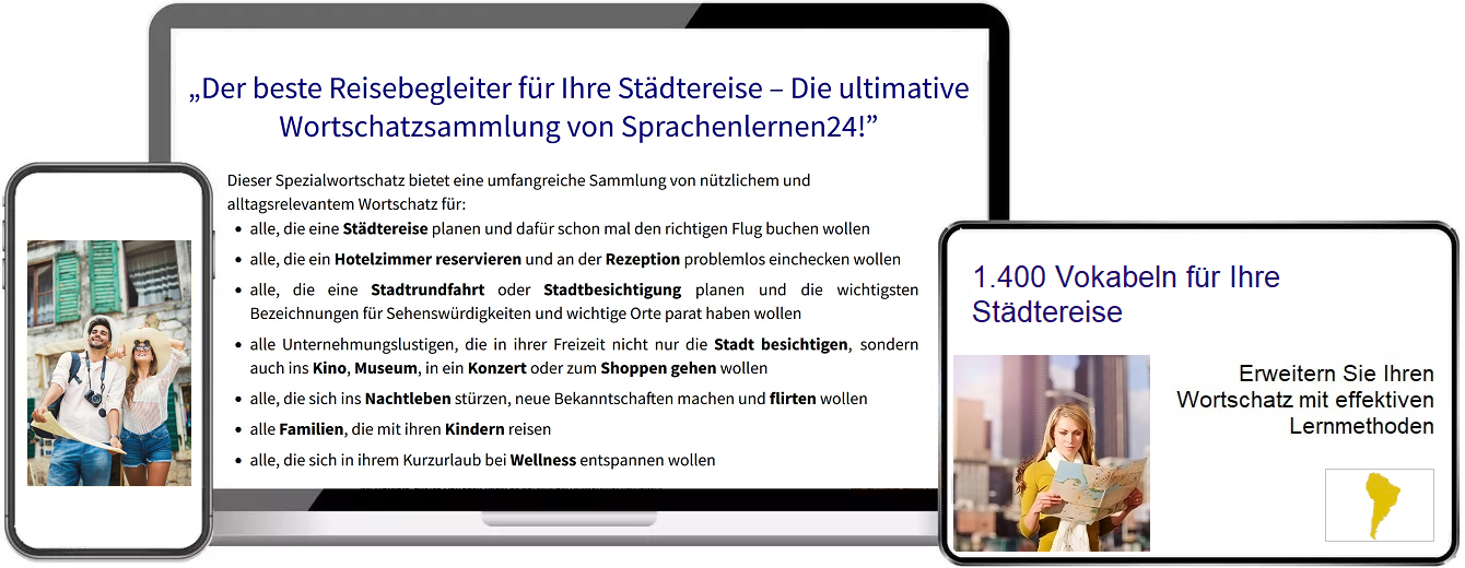 Spanisch (Südamerika) Städtereisen Vokabeltrainer