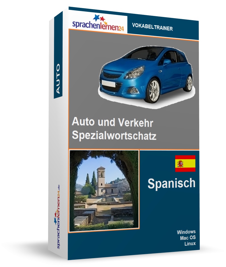 Spanisch Auto und Verkehr Spezialwortschatz Vokabeltrainer